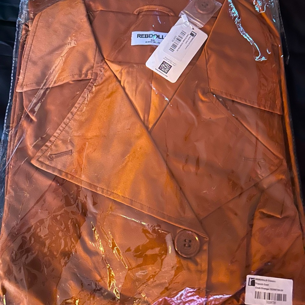 NWT Copper colored trench coat by Rebdolls. Smoke free/Pet free home.